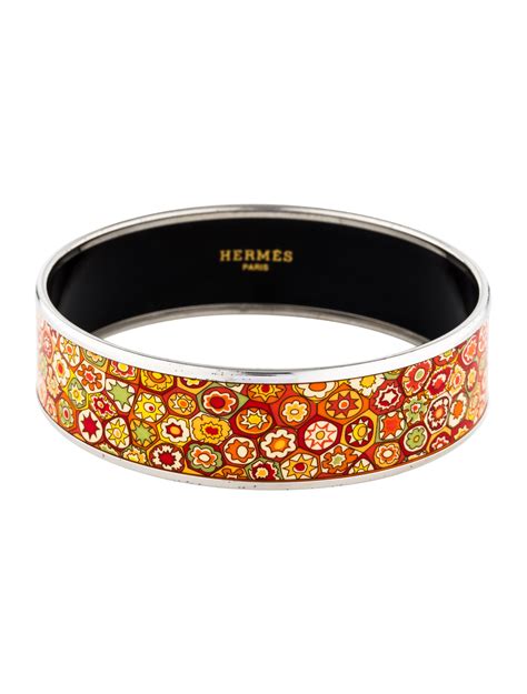 black hermes bangle|Hermes wide enamel bangle.